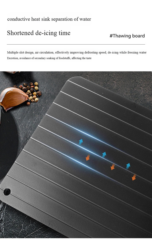 Quick thawing board, household kitchen steak defroster, seafood thawing plate, aluminum alloy thawing cutting board