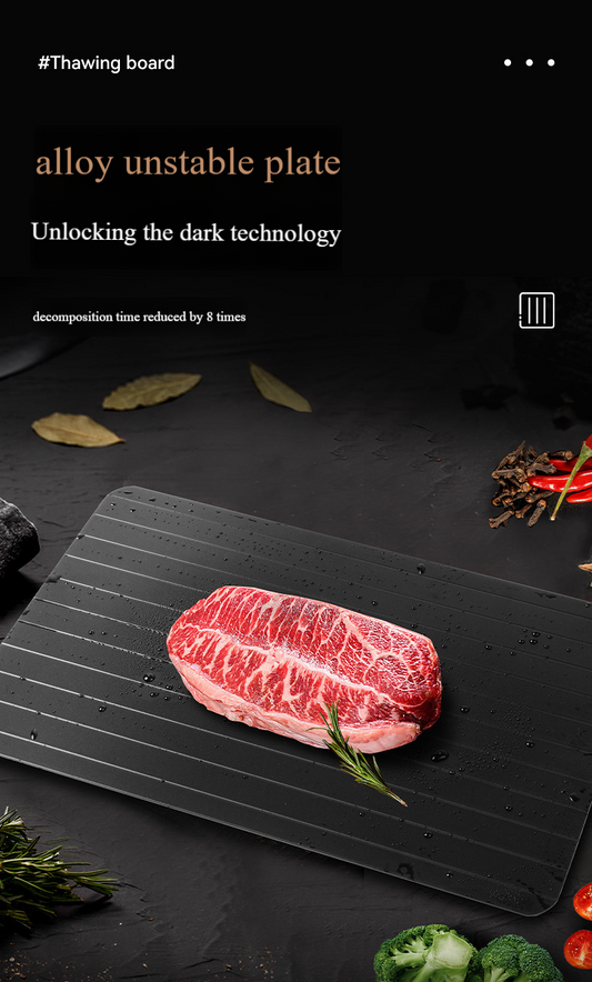 Quick thawing board, household kitchen steak defroster, seafood thawing plate, aluminum alloy thawing cutting board