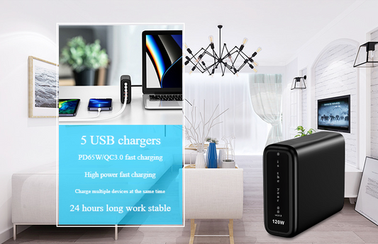 120W multi-port fast charging USB-C charger